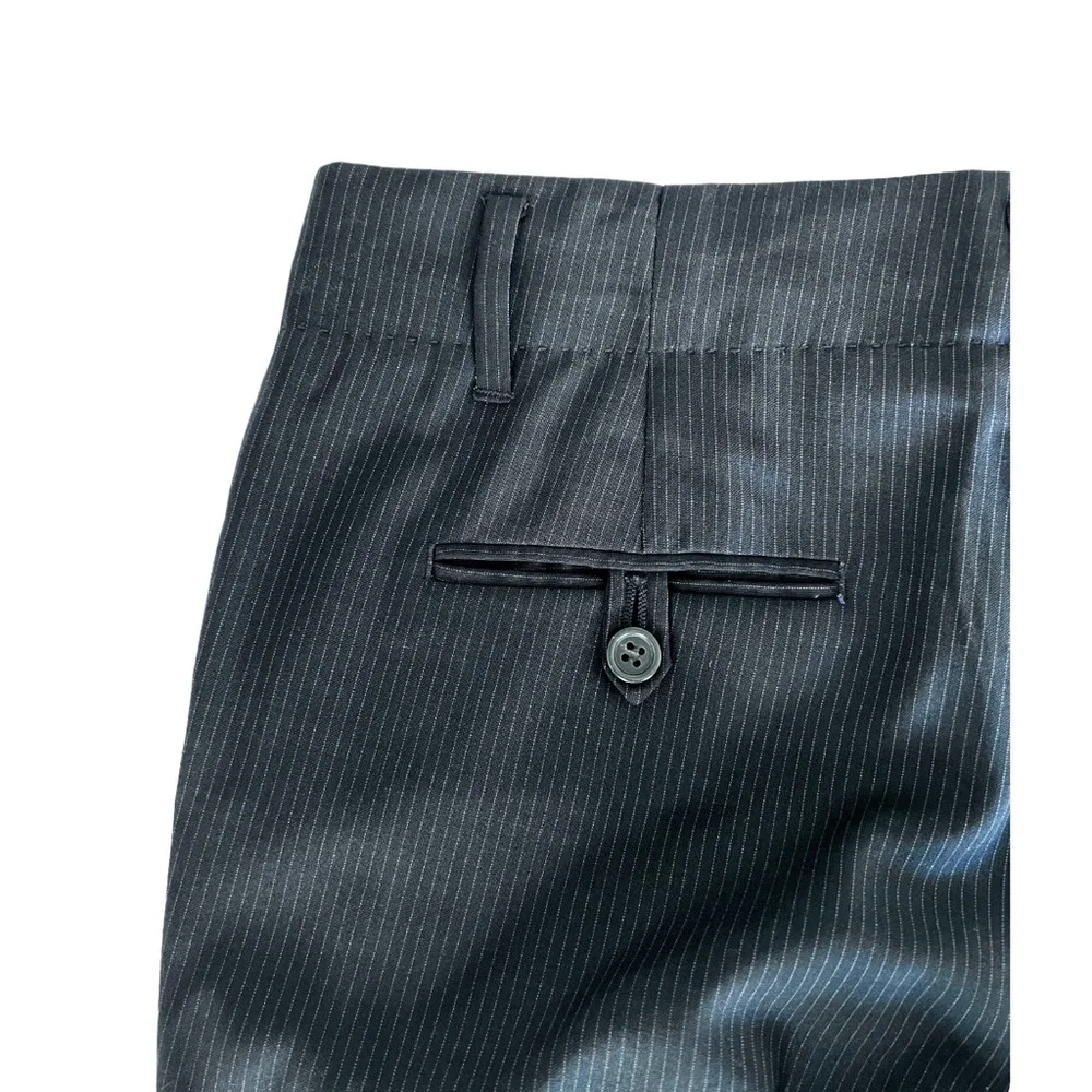J Crew Pin Stripe Lined Straight Leg BlueTrousers Size 2